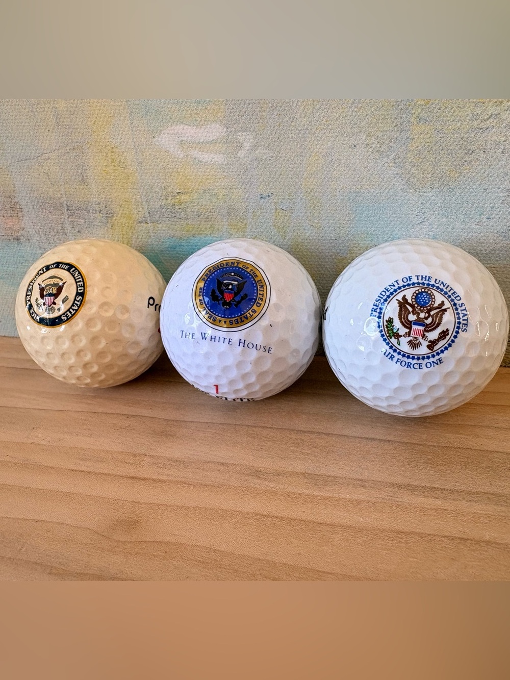 Trio of Collectible Presidential Golf Balls
